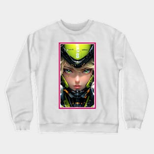 Anime Race Girl | High Quality Anime Artwork | Chibi Manga Anime Art Crewneck Sweatshirt